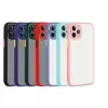 Apple iPhone 12 Pro Max Kılıf Renkli Tuşlu Mat Parmak Izi Yapmaz Kamera Korumalı Sert Silikon Kapak Hux