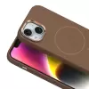 Apple İphone 14 Kılıf M-safe Şarj Özellikli Metal Kamera Çerçeveli Lopard Edi Silikon Kapak