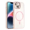 Apple İphone 14 Kılıf Standlı Ve Kamera Lens Hediyeli M-safe Şarj Özellikli Lopard Etro Kapak