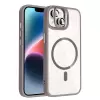 Apple İphone 14 Kılıf Standlı Ve Kamera Lens Hediyeli M-safe Şarj Özellikli Lopard Etro Kapak