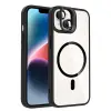 Apple İphone 14 Kılıf Standlı Ve Kamera Lens Hediyeli M-safe Şarj Özellikli Lopard Etro Kapak