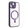 Apple İphone 14 Kılıf Standlı Ve Kamera Lens Hediyeli M-safe Şarj Özellikli Lopard Etro Kapak