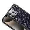 Apple İphone 14 Pro Kılıf Taşlı Ve Simli Tasarım Lopard Azra Kapak