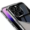 iPhone 14 Pro Kılıf Ultra İnce Kamera Korumalı PC + Deri Arka Yüzey  X-Pro Kapak