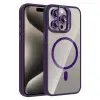 Apple İphone 15 Pro Max Kılıf Standlı Kamera Lens Koruma Hediyeli Magsafe Şarj Lopard Etro Kapak Koruyucu