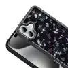 Apple İphone 16 Kılıf Taşlı Ve Simli Tasarım Lopard Azra Kapak