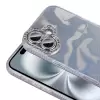 Apple İphone 16 Plus Kılıf Airbagli Parlak Taş Detay Tasarımlı Lopard Esila Kapak