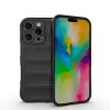 Apple İphone 16 Pro Kılıf Esnek Tpu Oyuklu Arka Yüzey Tasarımlı Lopard Etnik Silikon Kapak