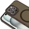 iPhone 16 Pro Kılıf Magsafe Şarj Arka Yarı Şeffaf Kapak Sio Cover