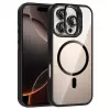 Apple İphone 16 Pro Kılıf Standlı Kamera Lens Koruma Hediyeli Magsafe Şarj Lopard Etro Kapak Koruyucu