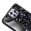 Apple İphone 16 Pro Kılıf Taşlı Ve Simli Tasarım Lopard Azra Kapak