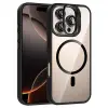 Apple İphone 16 Pro Max Kılıf Standlı Kamera Lens Koruma Hediyeli Magsafe Şarj Lopard Etro Kapak Koruyucu