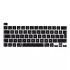 Macbook 16 Touch Bar A2141 Silikon Ped Trasparan Uyumlu Şeffaf Klavye Koruyucu Türkçe Q