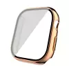 Apple Watch 10 42mm Sert Pc Kasa Electroplatink Çerçeveli Ekran Koruyucu  Apple Watch Gard 36