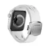 Apple Watch 10 46mm Krd-127 Metal Tokalı Silikon Kordon