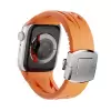 Apple Watch 10 46mm Krd-127 Metal Tokalı Silikon Kordon