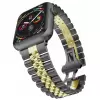 Apple Watch 40mm Parlak Çift Renk Metal Kordon Krd-36 Saat Kayışı