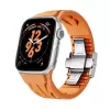 Apple Watch 42mm Krd-127 Metal Tokalı Silikon Kordon