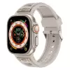 Apple Watch 42mm  KRD-117 Hava Alabilen Delikli Metal Süslemeli Desenli Silikon Kordon