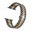 Apple Watch 42mm Parlak Çift Renk Metal Kordon Krd-36 Saat Kayışı