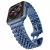 Apple Watch 42mm Parlak Çift Renk Metal Kordon Krd-36 Saat Kayışı