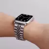 Apple Watch 42mm Parlak Çift Renk Metal Kordon Krd-36 Saat Kayışı