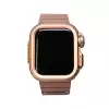 Apple Watch 44mm Sert Kasa Koruyuculu Metal Kordon Bilek Boyu Ayarlı Krd-126