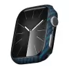 Apple Watch 7 45mm 600d Aramid Fiber Classic Series Black-blue Twill Kasa Koruyucu Pitaka Air Case