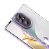 Honor 200 Kamera Lens Korumalı Şeffaf Renkli Logo Gösteren Omega Kapak
