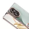 Honor 200 Kamera Lens Korumalı Şeffaf Renkli Logo Gösteren Omega Kapak