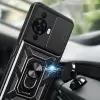Huawei Nova 12s Kılıf Magnetik Standlı Kamera Korumalı Lopard Sürgülü Kamera Korumalı Yüzüklü Tasarım Armor Vega
