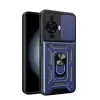 Huawei Nova 12s Kılıf Magnetik Standlı Kamera Korumalı Lopard Sürgülü Kamera Korumalı Yüzüklü Tasarım Armor Vega