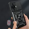 Huawei Nova 12s Kılıf Magnetik Standlı Kamera Korumalı Lopard Sürgülü Kamera Korumalı Yüzüklü Tasarım Armor Vega