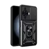 Huawei Nova 12s Kılıf Magnetik Standlı Kamera Korumalı Lopard Sürgülü Kamera Korumalı Yüzüklü Tasarım Armor Vega