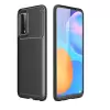 Huawei P Smart 2021 Kılıf Lopard Kamera Korumalı Karbon Desenli Negro Kapak Orijinal Yüzey Kılıf