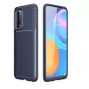 Huawei P Smart 2021 Kılıf Lopard Kamera Korumalı Karbon Desenli Negro Kapak Orijinal Yüzey Kılıf