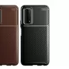 Huawei P Smart 2021 Kılıf Lopard Kamera Korumalı Karbon Desenli Negro Kapak Orijinal Yüzey Kılıf