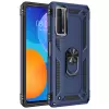Huawei P Smart 2021 Kılıf Lopard Kamera Korumalı Sürgülü Yüzüklü Orjinal Tasarım Armor Vega
