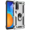 Huawei P Smart 2021 Kılıf Lopard Kamera Korumalı Sürgülü Yüzüklü Orjinal Tasarım Armor Vega