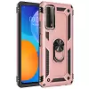 Huawei P Smart 2021 Kılıf Lopard Kamera Korumalı Sürgülü Yüzüklü Orjinal Tasarım Armor Vega