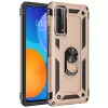Huawei P Smart 2021 Kılıf Lopard Kamera Korumalı Sürgülü Yüzüklü Orjinal Tasarım Armor Vega