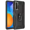 Huawei P Smart 2021 Kılıf Lopard Kamera Korumalı Sürgülü Yüzüklü Orjinal Tasarım Armor Vega
