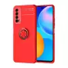 Huawei P Smart 2021 Kılıf Lopard Kamera Korumalı Yüzüklü Standlı Koruyucu Orjinal Kalite Ravel