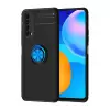 Huawei P Smart 2021 Kılıf Lopard Kamera Korumalı Yüzüklü Standlı Koruyucu Orjinal Kalite Ravel