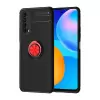 Huawei P Smart 2021 Kılıf Lopard Kamera Korumalı Yüzüklü Standlı Koruyucu Orjinal Kalite Ravel