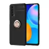 Huawei P Smart 2021 Kılıf Lopard Kamera Korumalı Yüzüklü Standlı Koruyucu Orjinal Kalite Ravel