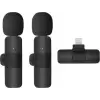 Kablosuz Yaka Mikrofonu iPhone Lightning 2li Mini Mikrofon Youtube Tik Tok 2 Adet