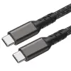 Lopard 2.Jenerasyon Type-C to Type-C USB3.2 PD Data Kablosu 100W 20Gbps 4K@60Hz 0.5 Metre