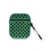 Lopard Airpods 2 (2.nesil) Spor Delikli Kılıf - Yeşil-siyah