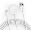 Lopard Akıllı Saat Lightning-Wireless USB Şarj Kablosu 1.2M